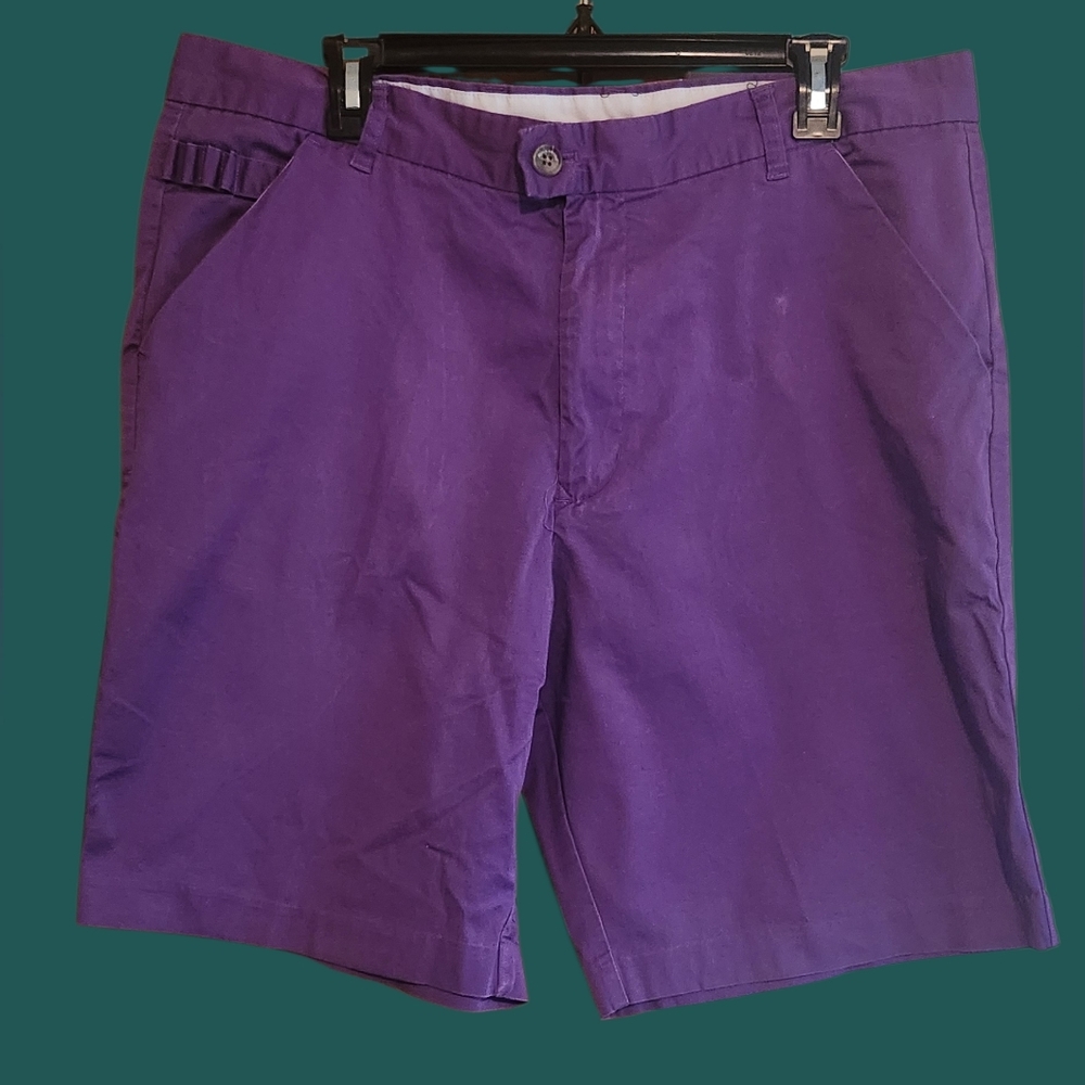 Royal & Awesome Vibrant Purple Golf Cotton Stretch Shorts